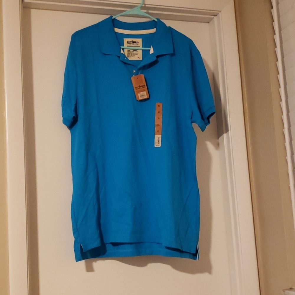 Blue polo shirt